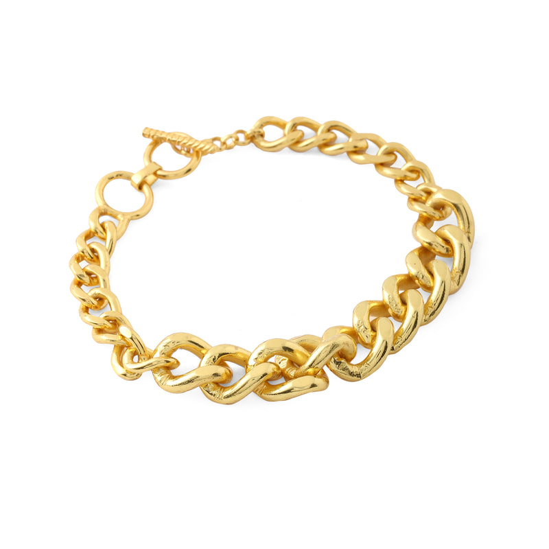 Classic Cuban toggle bracelet - Gold