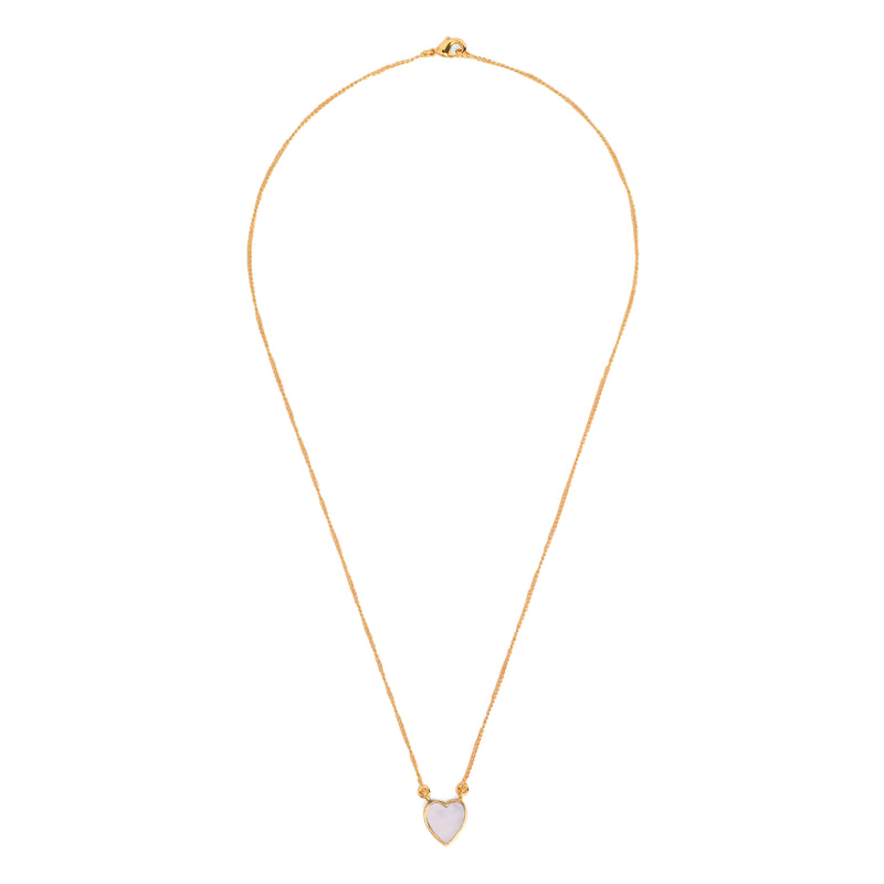 Heart mother of pearl neck chain