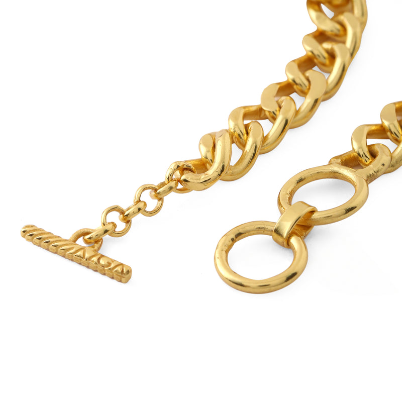 Classic Cuban toggle bracelet - Gold