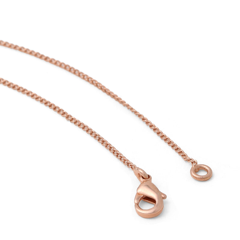Infinity Neck Chain - Green Rose gold
