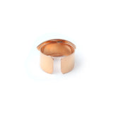 Evil eye enamel adjustable ring - Blue Rose Gold