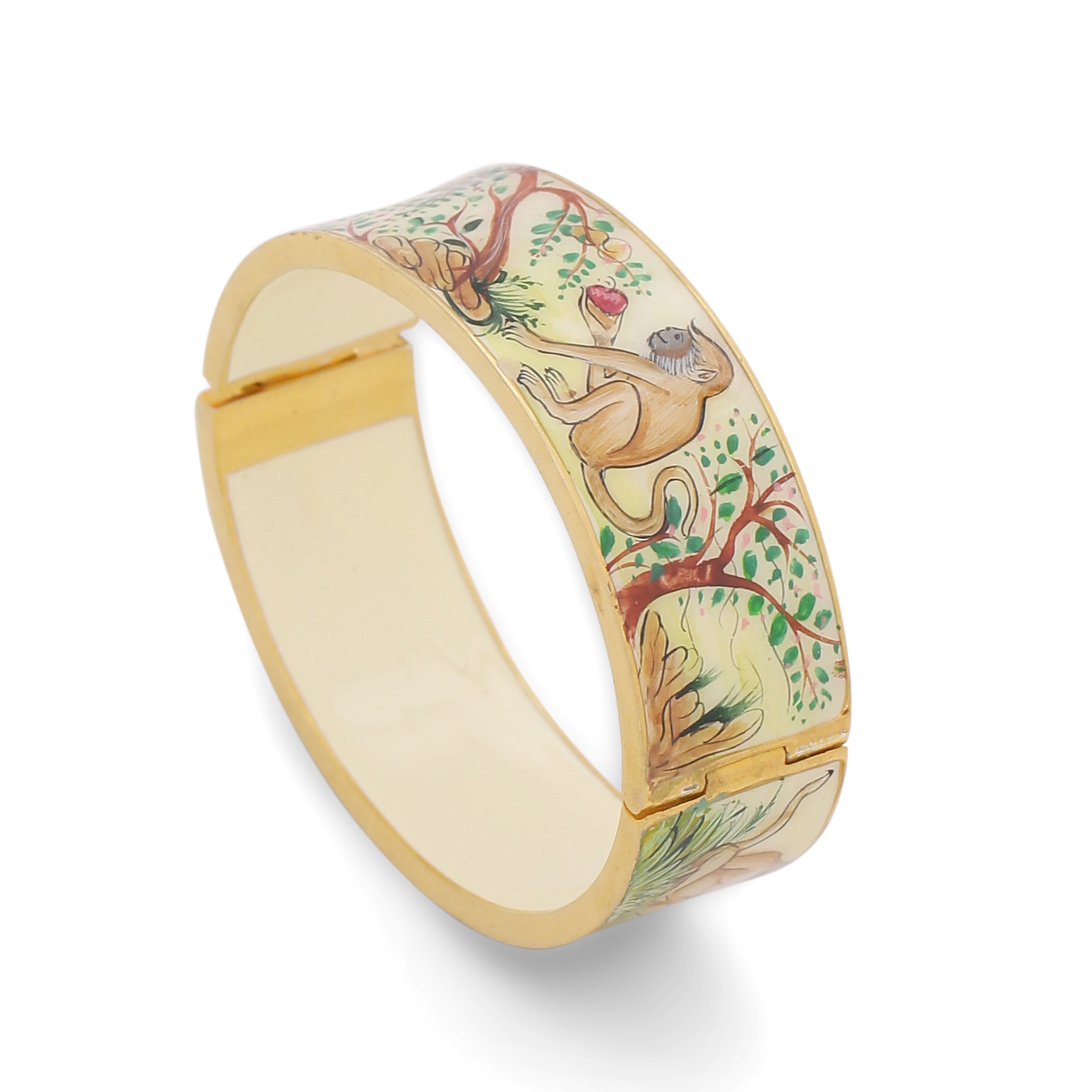 Jungle Handpainted Openable Bangle