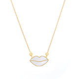 Lips mother of pearl neck chain
