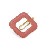 Square hair clip - Coral