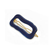 Rectangle hair clip - Navy blue
