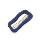 Rectangle hair clip - Navy blue
