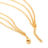 Multi layer neckchain / hamsa, clover, evil eye