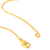 Evil Eye Enamel Neck Chain - Turquoise Gold