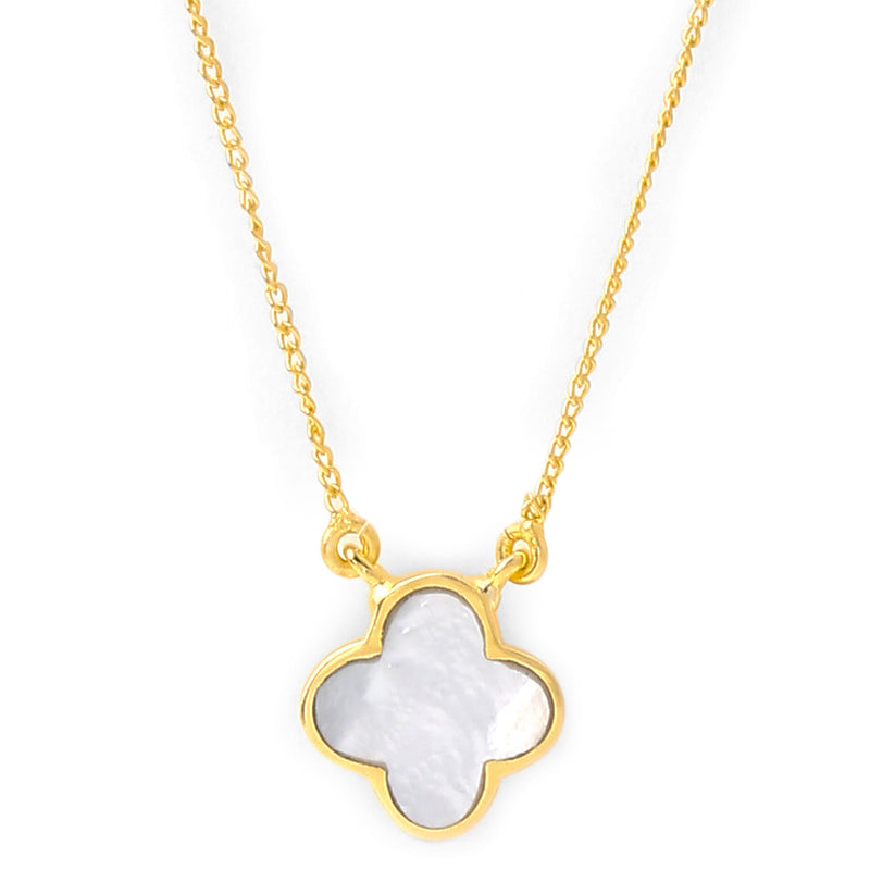 Clover mother of pearl neck chain