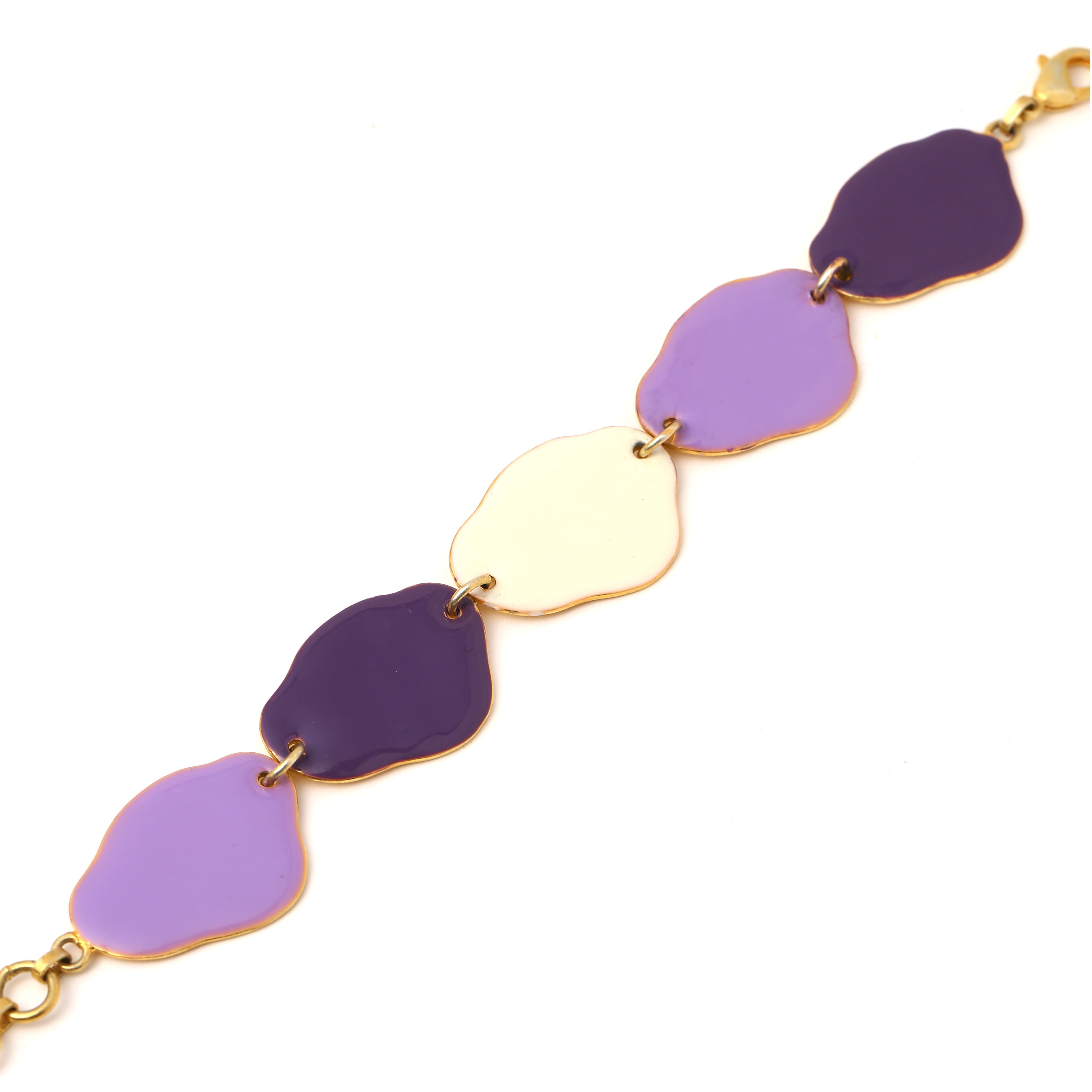 Clouds handmade bracelet - Purple