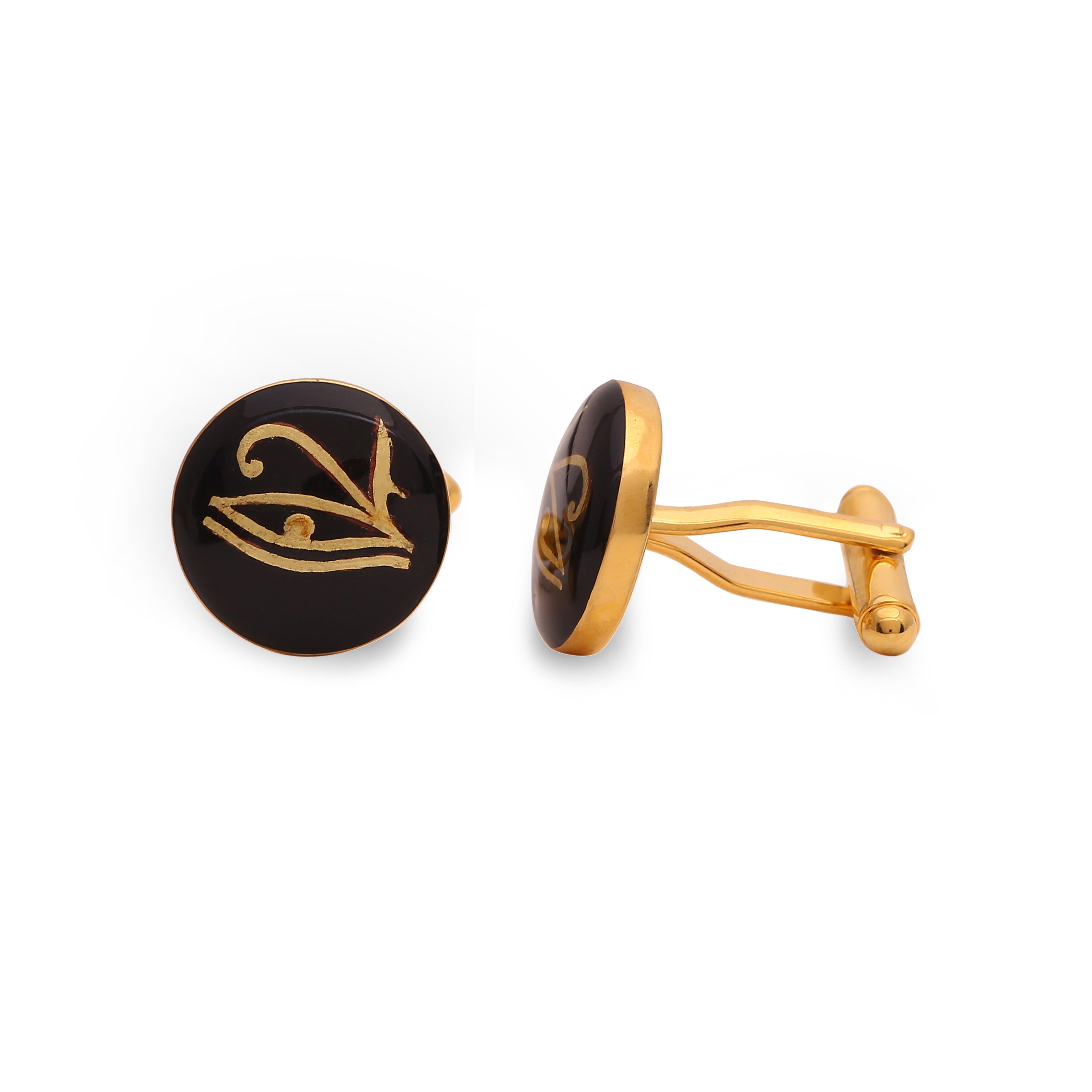 Egyptian Eye Handpainted Cufflinks