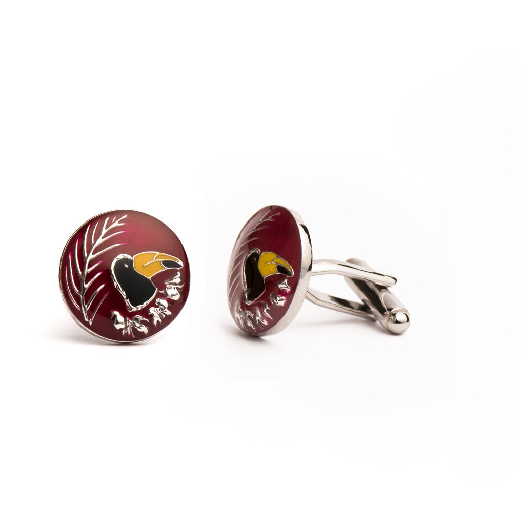 Toucan Cufflinks - Red