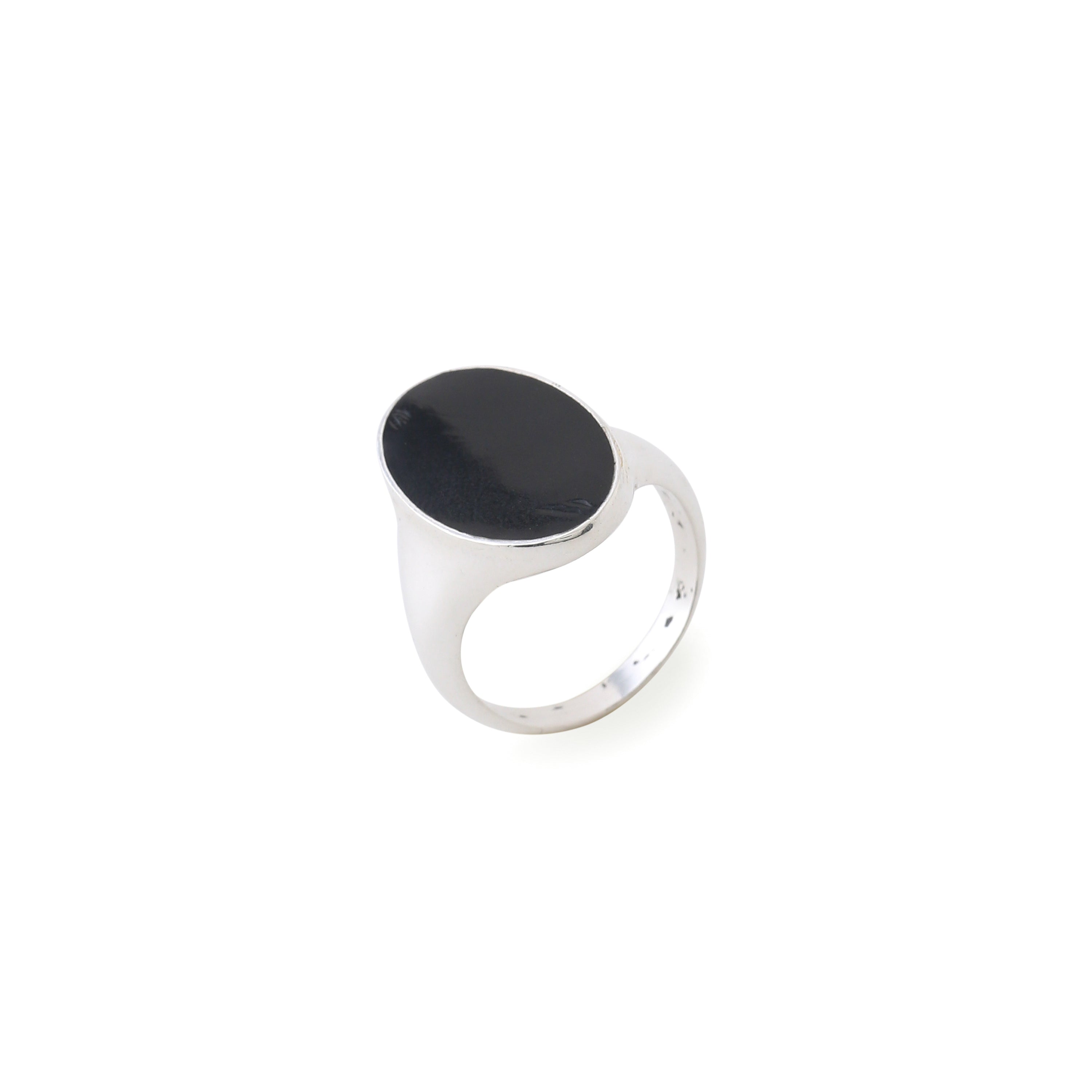 Classic Enamel Ring - Noir