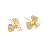 Tiny Fiore Earrings - Powder Blue