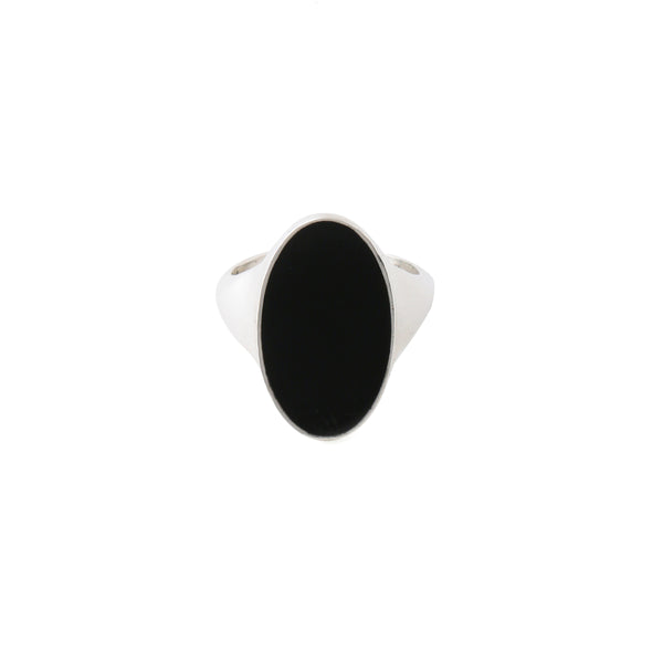 Classic Enamel Ring - Noir