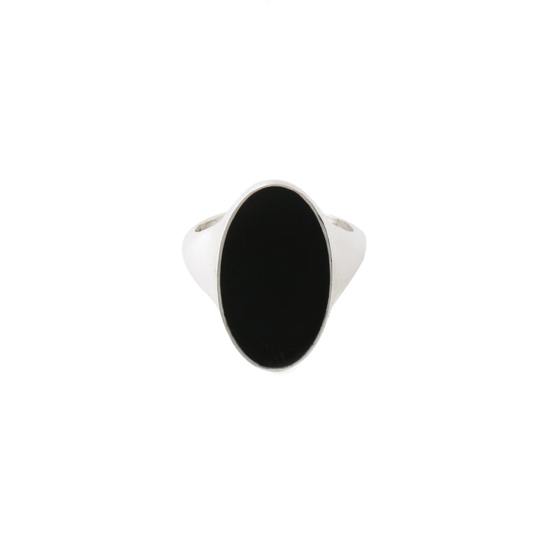 Classic Enamel Ring - Noir