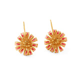 Daisy Earrings - Pink and Ivory