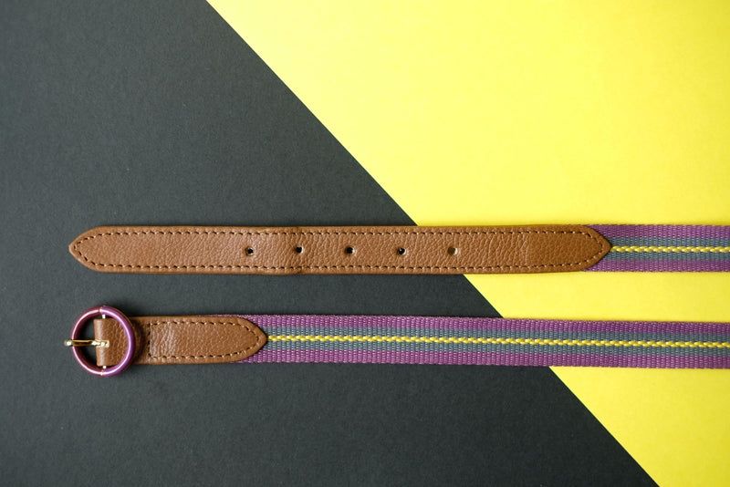 Amor Belt - Tan grape & Plum - AZGA