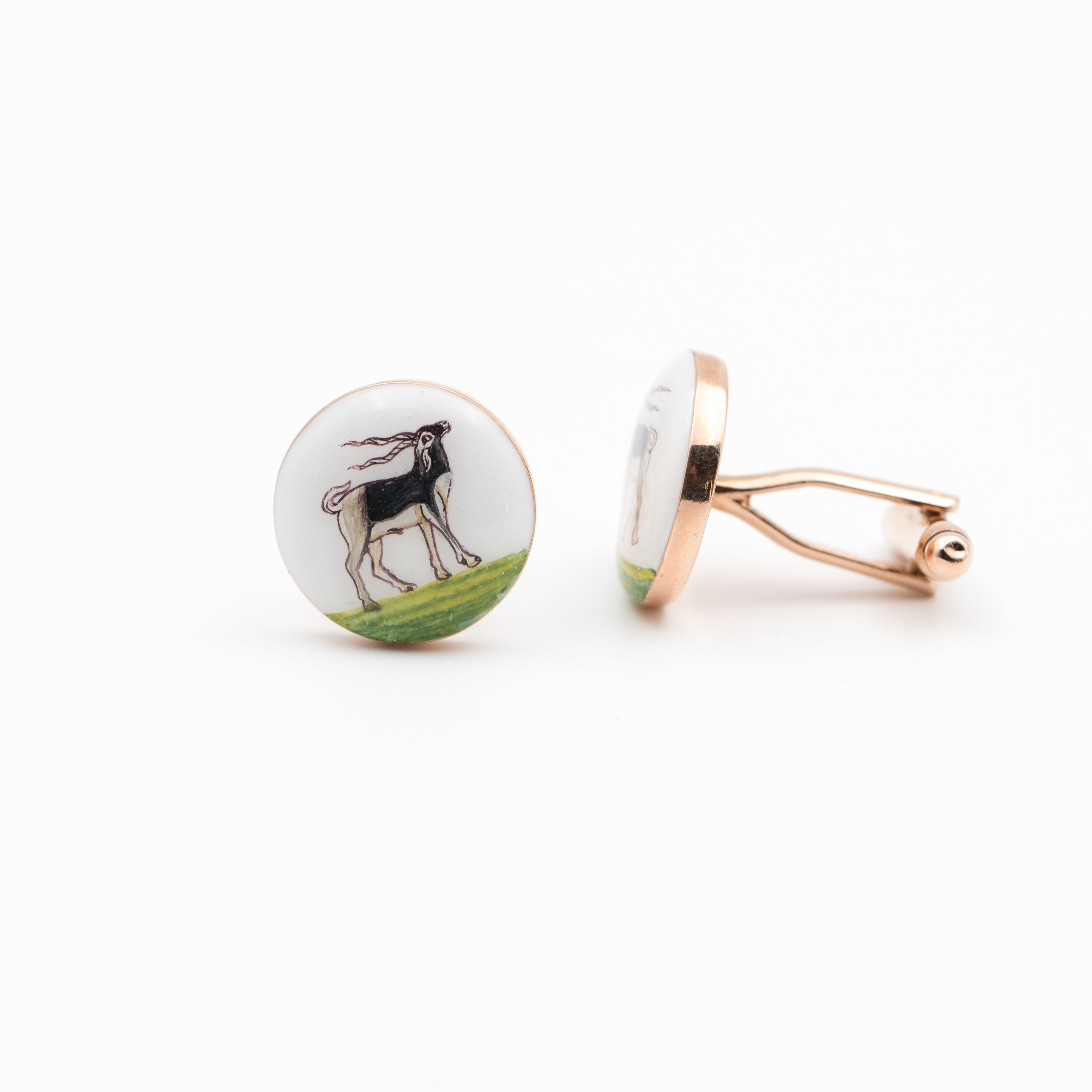 Hand painted Blackbuck Cufflinks - AZGA