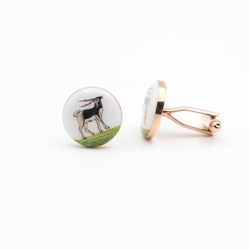Hand painted Blackbuck Cufflinks - AZGA