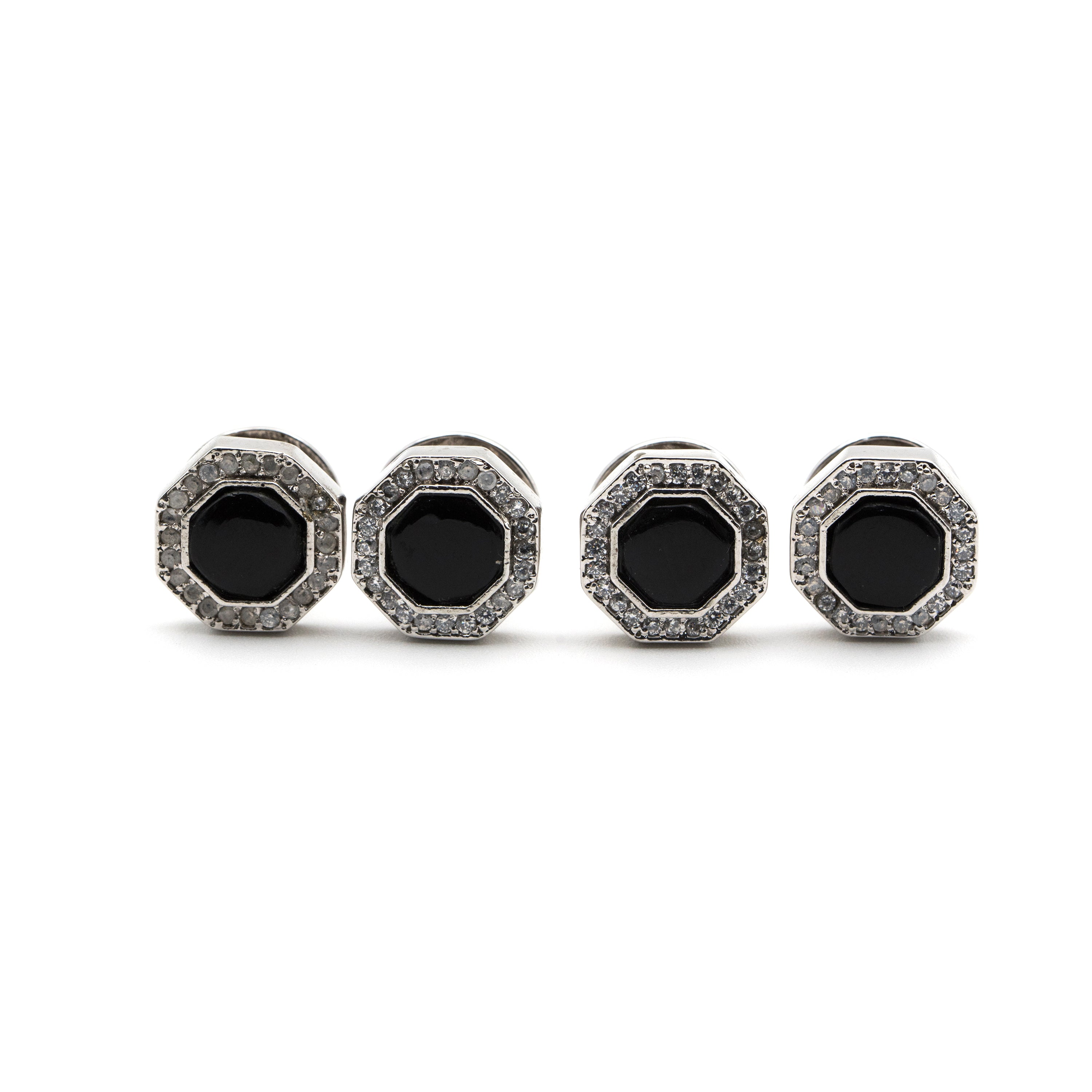 Black Onyx Shirt Studs - AZGA