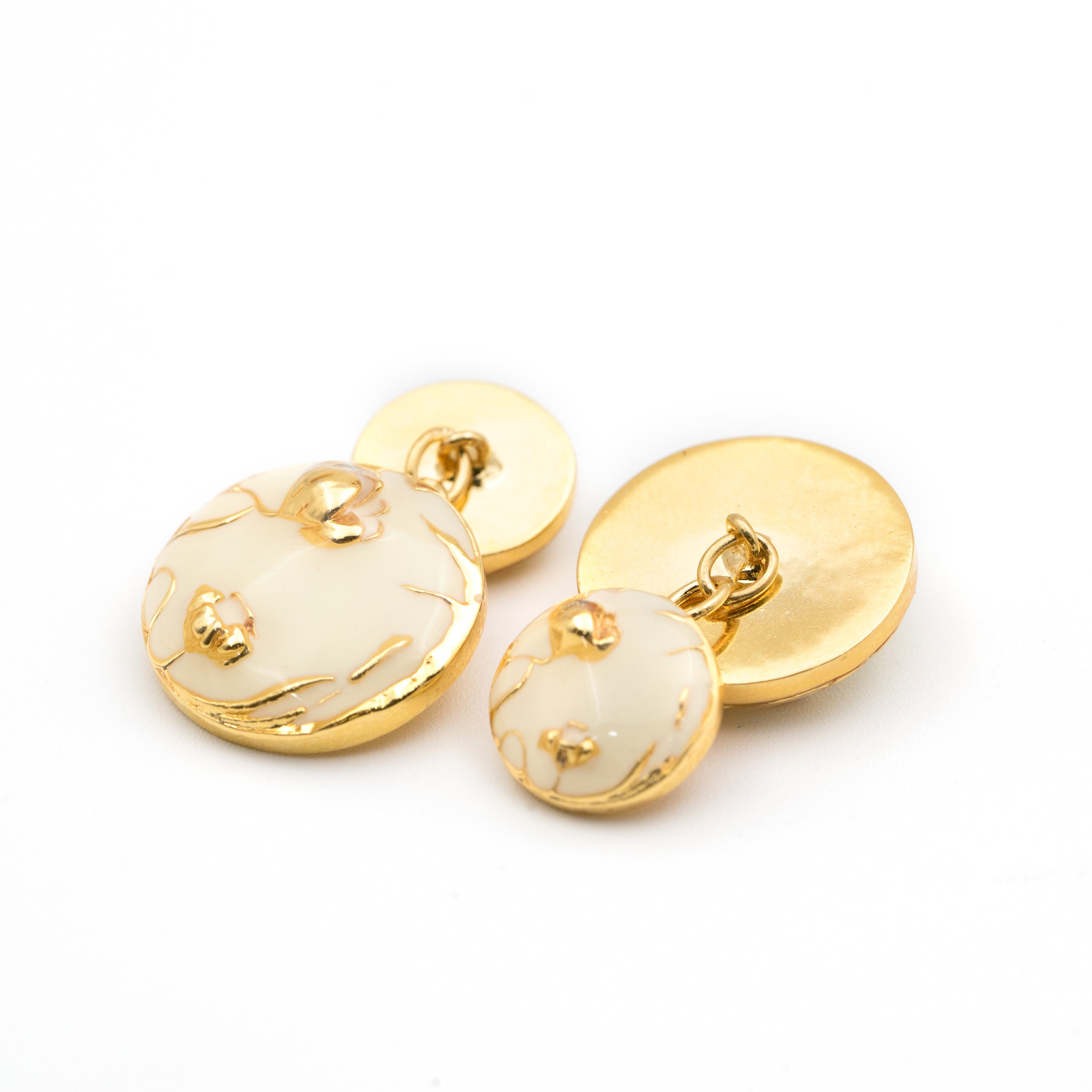 Bloom Chain Cufflinks - Ivory - AZGA