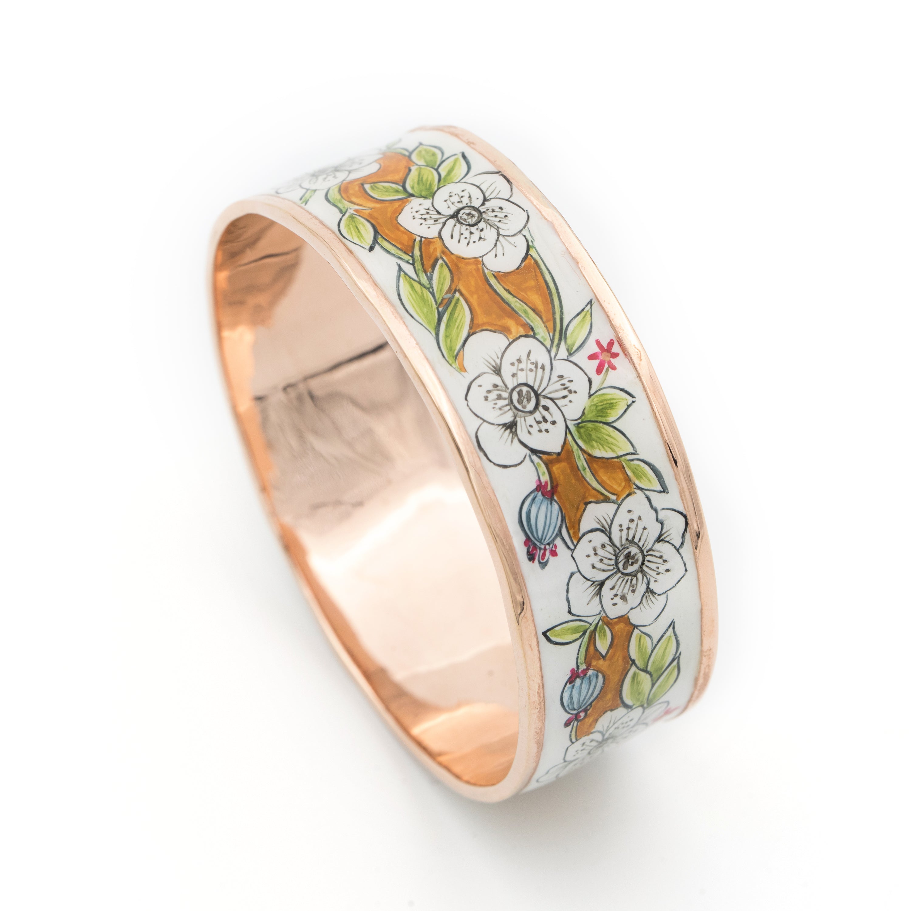 Floral Garden Handpainted Bangle - AZGA