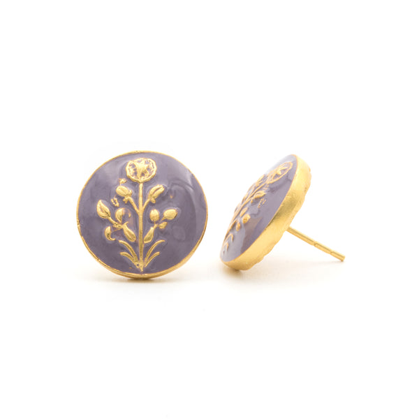 Hisbiscus Lavender Earrings - AZGA