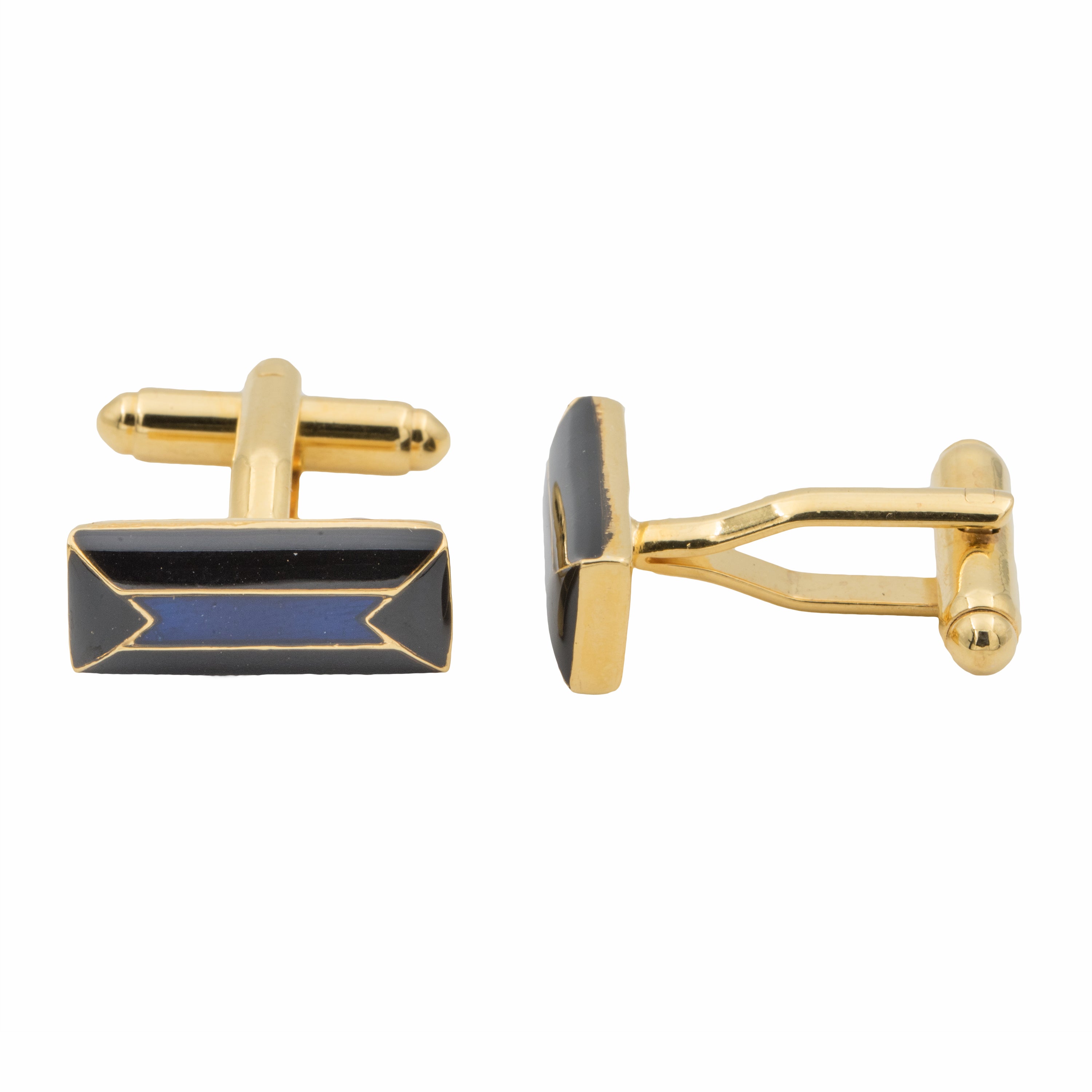 Pyrenees Cufflinks - Black and Blue