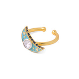 Crescent Polki Ring