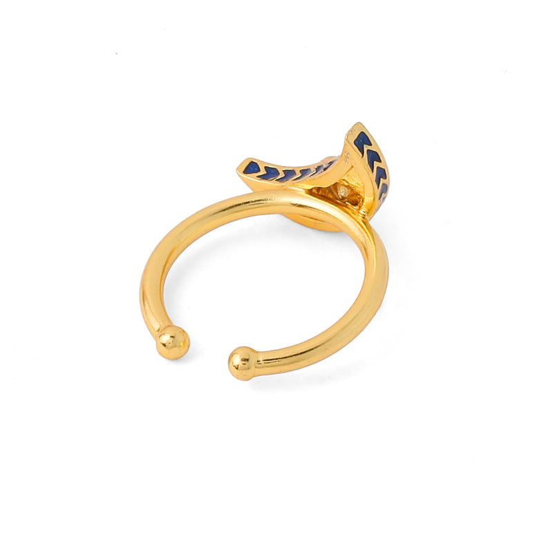 Crescent Polki Ring