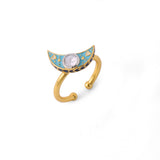 Crescent Polki Ring