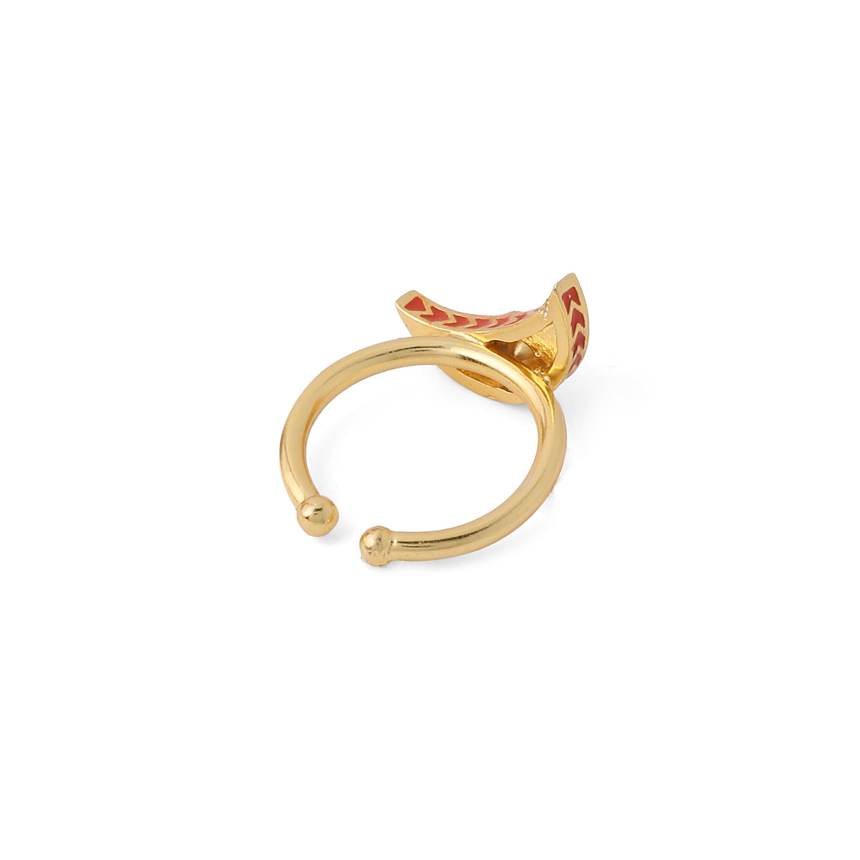 Crescent Polki Ring