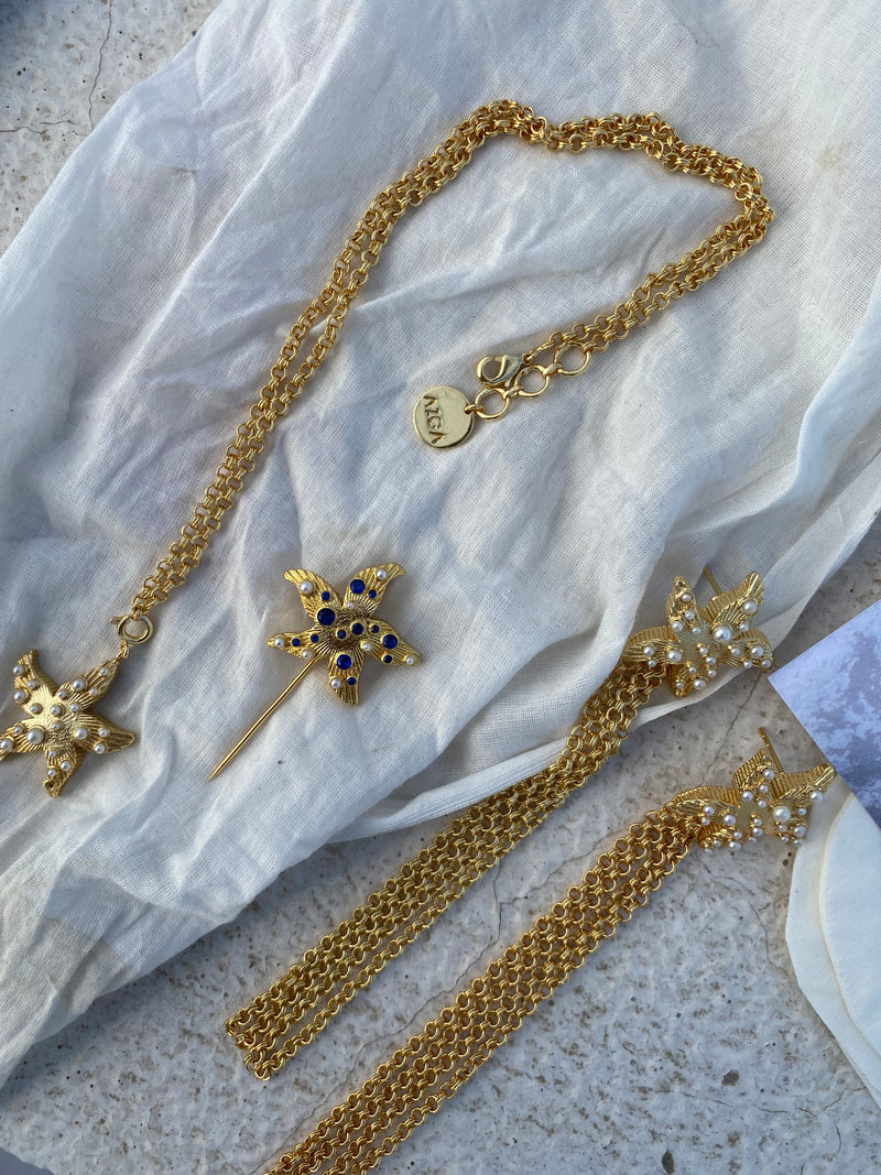 Star Fish charm necklace