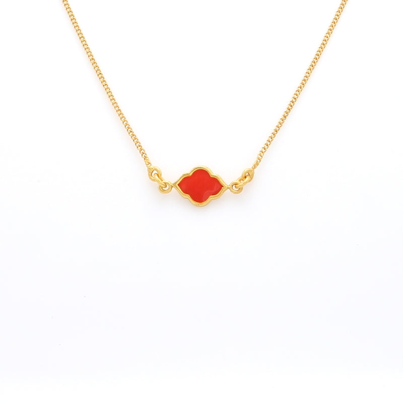 Moroccan Neck chain - Orange Gold