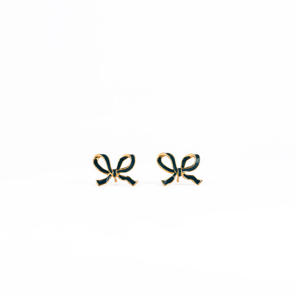 Little Bow earrings - Teal