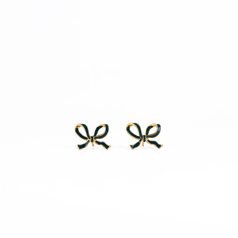 Little Bow earrings - Teal