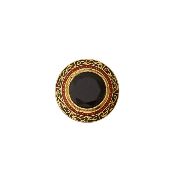 Black Onyx Enamel button (Set of 7 big and 6 small)
