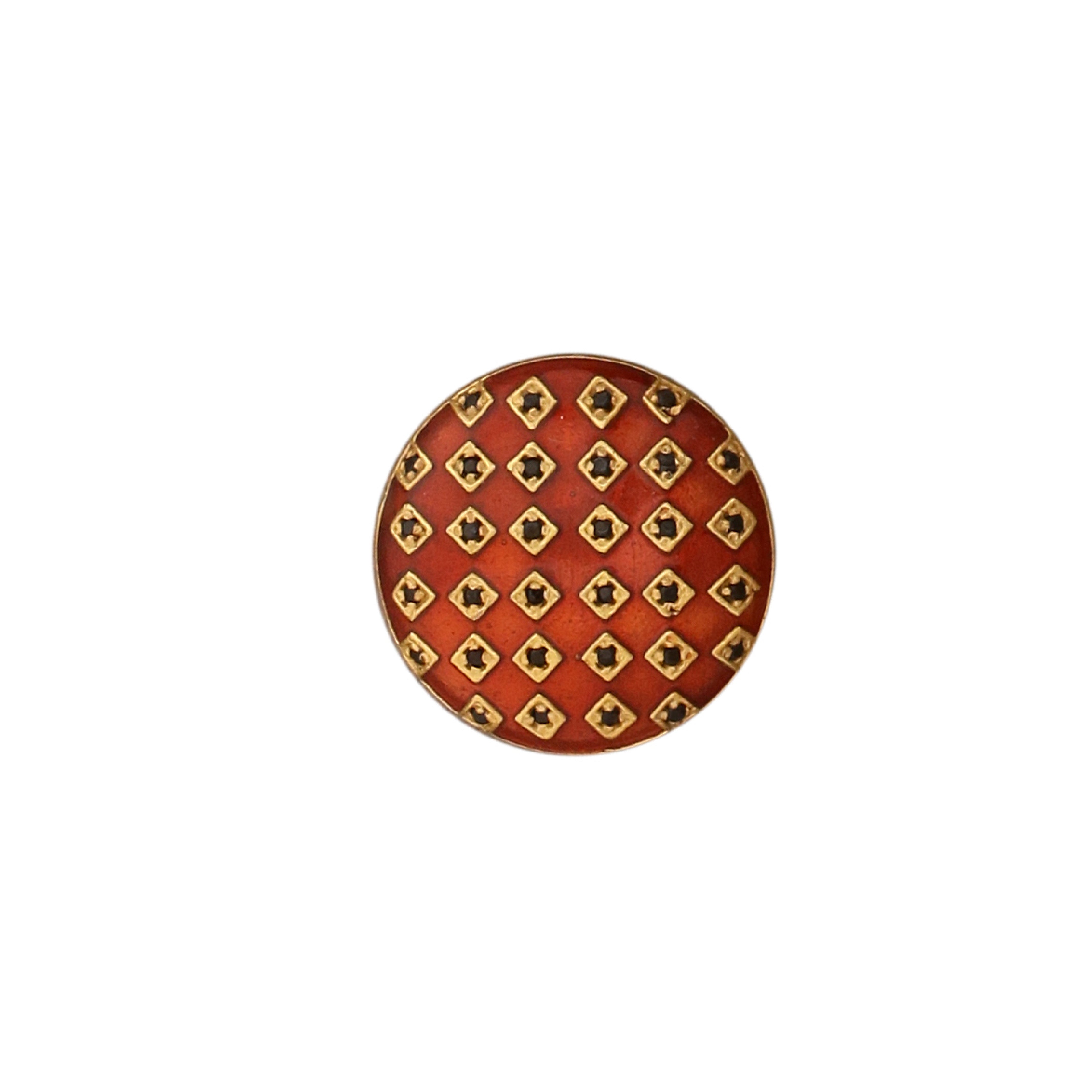 Gingham button set - Red (Set of 7 big and 6 small)