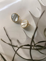 Art Deco Gatsby Mother of pearl inlay earrings