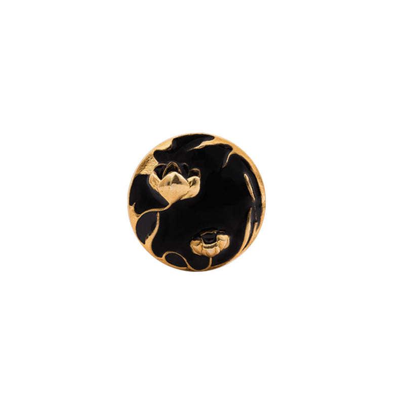 Bloom Black Buttons - AZGA