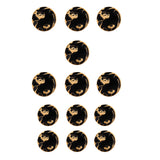 Bloom Black Buttons - AZGA