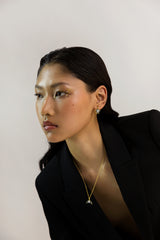Crescent Moon Polki Neckchain