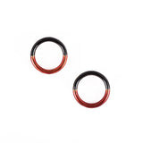 Amor Circle Earrings - Black and maroon - AZGA