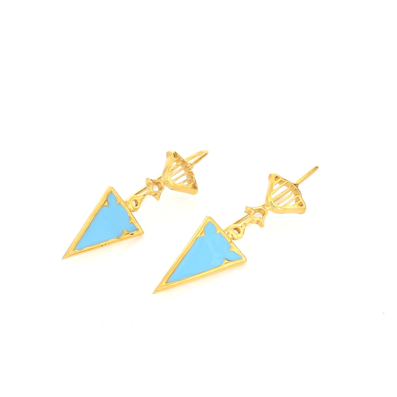 Lattice Enamel earrings - AZGA