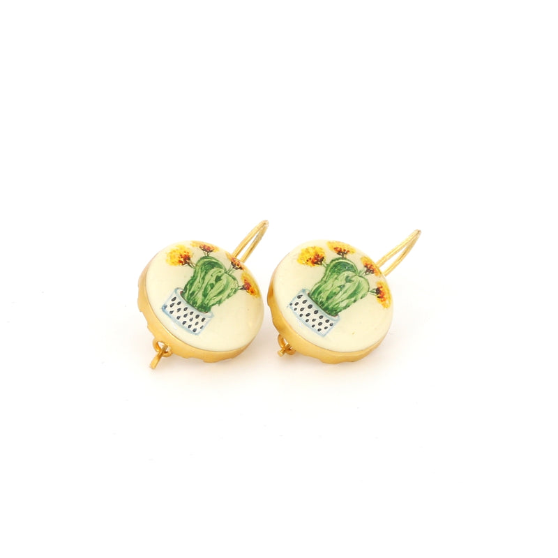 Handpainted Cactus Earrings - AZGA