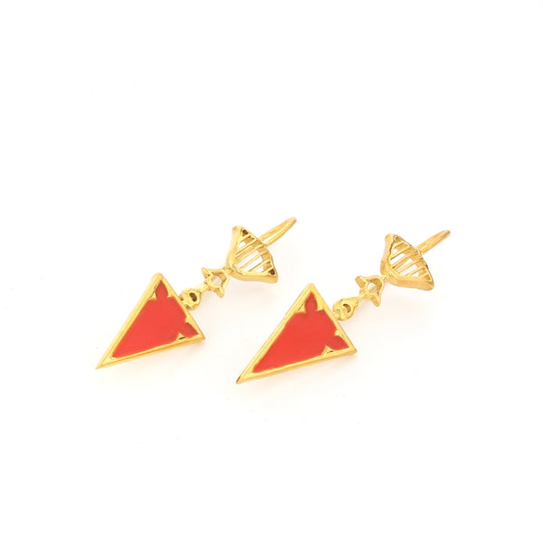 Lattice Enamel earrings - AZGA