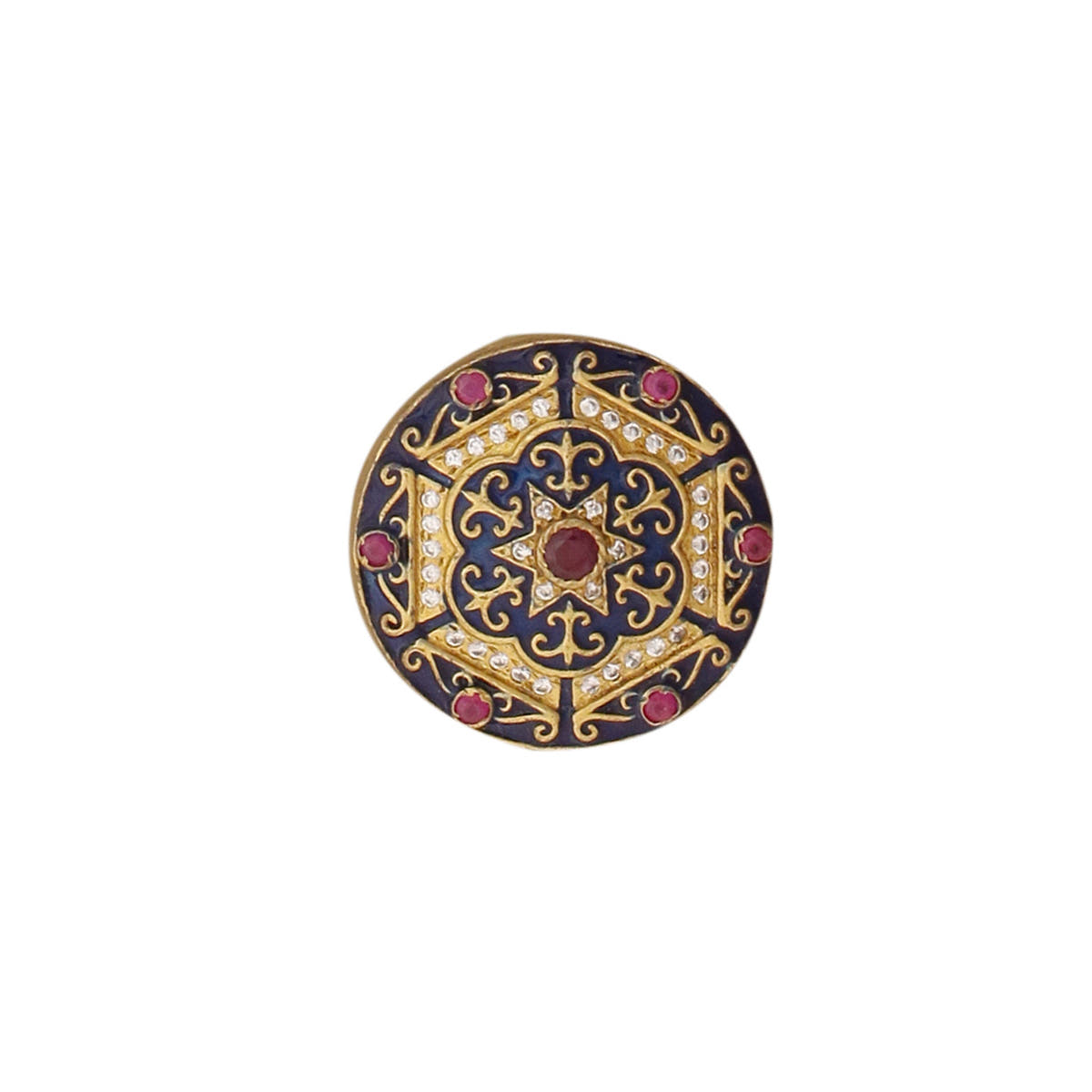 Rajputana Button - Blue (set of 7 big and 6 small)