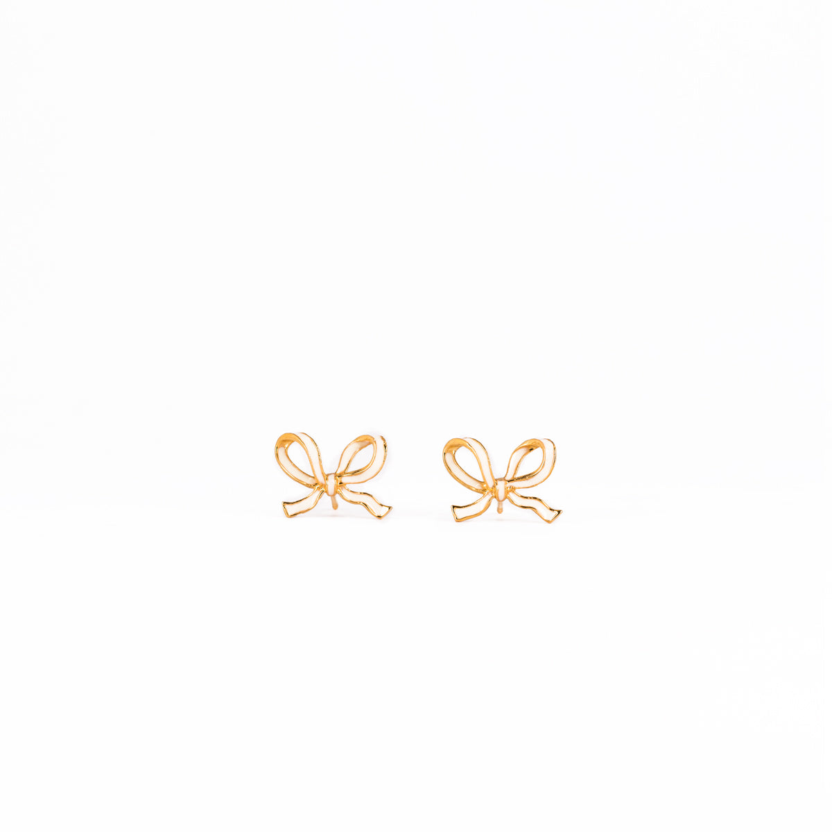 Little Bow earrings - Ivory
